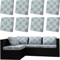 Outdoor Cushion Covers Set, Replacement by SUKAIKEQA