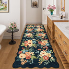 DUKINO 3x8 Kitchen Runner Rug, Floral Washable Rug - Image 3