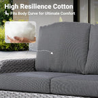 ovios 2-Piece Patio Furniture Set, Outdoor Wicker Sofa - Image 5