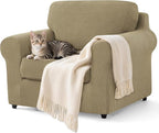 SUBRTEX 3 Pieces Stretch Sofa Slipcover Sets Couch Cover Sets Backrest Cushion by Subrtex