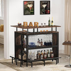 LITTLE TREE Home Bar Unit Mini Liquor Table Cabinet - Image 2