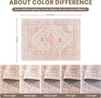 Pink Rugs for Bedroom-7x9 Area Rugs for Living Room, Girls Room | Washable Rugs - Image 2