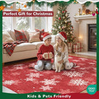 2x5 Christmas Runner Rug for Kitchen, Snowflake Rugs for Bathroom, Washable - Image 5