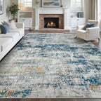pmtsns Area Rugs 9x12 for Living Room: Washable Rug Modern Abstract Neutral by pmtsns