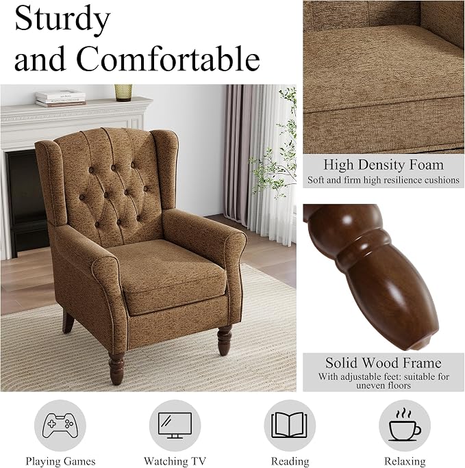 Mid-Century Modern Wingback Chair - Image 4