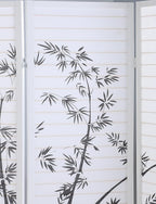 Roundhill Bamboo Print 4-Panel Framed Room Screen/Divider - Image 3