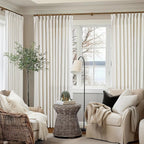 Natural Pinch Pleated Linen Curtain Panels 90 Inches Long 70 Wide | Extra Wide - Image 6