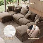 WorthFurni 140” Oversized Cloud Sectional Couches - Image 5