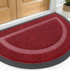 OLANLY Half Circle Front Door Mat Outside 29.5x17 All-Season Rubber Doormat | by OLANLY