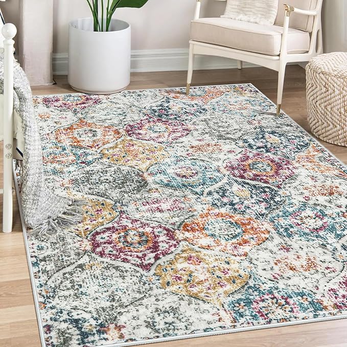 Lahome Moroccan Small Washable Area Rug, 3x5 Rug by Lahome