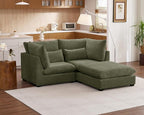 77" Oversized Chenille Couch Modular Sectional Sofa, Washable Cloud Couch - Image 4
