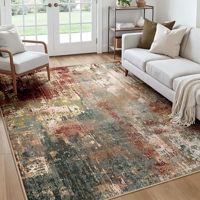 RELEANY Washable Square 7'x7' Area Rug by RELEANY