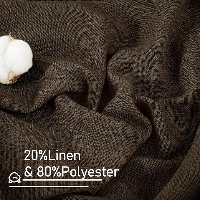 Semi Sheer Linen Curtains 45 Inches Long - Image 2