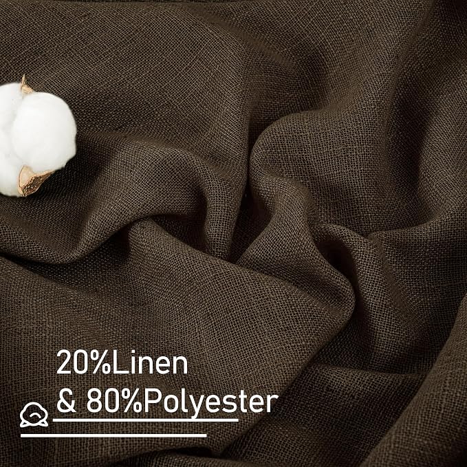 Linen Semi Sheer Curtains 48 Inch - Image 2