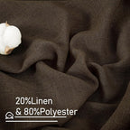 Linen Curtains 63 Inch Length 2 Panels - Image 2