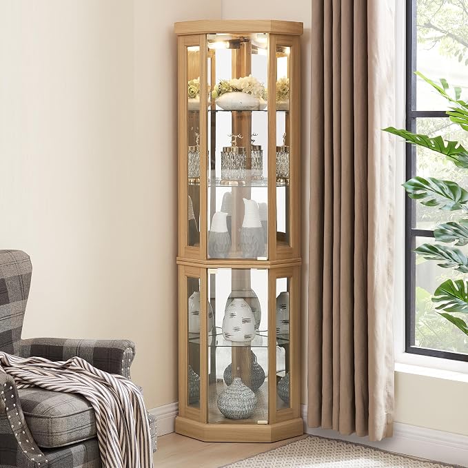 Glass Corner Display Cabinet - Image 4