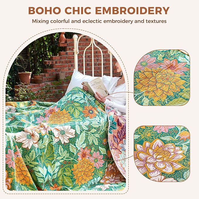 LUTBM Boho Throw Blanket for Bed Cotton Summer Blankets Bedroom Living Room - Image 3