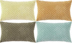 Set of 4 Pale Yellow Decorative Throw Pillow Covers 12x20 Inch Corduroy Pillow - Image 3