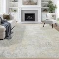 9x12 Area Rugs for Living Room Washable Bedroom Dining Room Beige Grey | Modern by Aelenmu