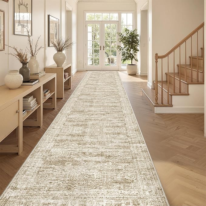 3x18 Runner Rug Non Slip, Washable Hallway Runner Rug, Living Room, Dining Room - Image 3