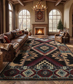 Rustic Cabin Area Rug 10x14, Lodge Wildlife Bear Washable Large Area Rug - Image 5