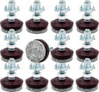 HUAYY 12 Pack Adjustable Furniture Leveling Feet, 1/4-20 Threaded Stem by HUAYY