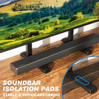 Rfiver Table Top TV Stand with Height Adjustable TV Legs, TV Stands Base with - Image 5