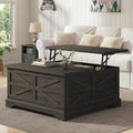 Furnideco 35.5''W Square Coffee Table Farmhouse Lift top Coffee Table by FurnidecoFurniture
