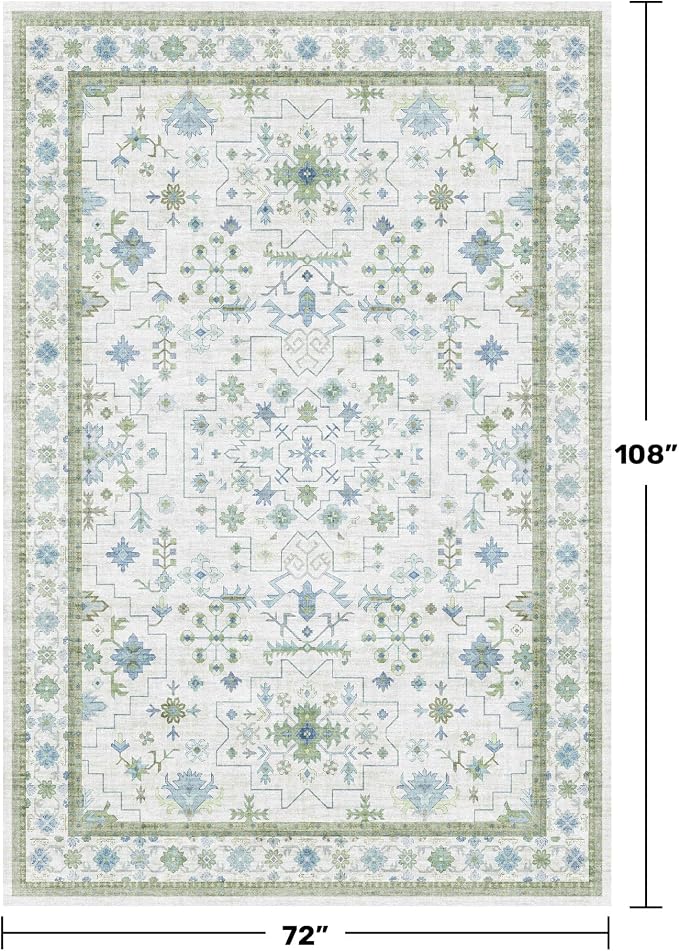 Cream Oushak 6x9 Bedroom Rug - Image 2
