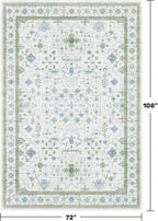 Cream Oushak 6x9 Bedroom Rug - Image 2