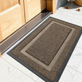 OLANLY Front Door Mat 23.5x15.5, All-Season Heavy-Duty Rubber Doormat | Brown by OLANLY