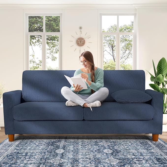 Kidirect 70in L Shaped Couch, Modular Sofa No Tool Assembly, Comfy Sectional - Image 2