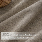 Extra Long Dark Flax Semi Sheer 60 Inch Wide Curtains 108 Inches - Image 3