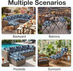Waterproof Outdoor Cushion Covers, Stretch Patio Slipcovers | UV Resistant - Image 5