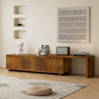 LKTART Mid Century Modern TV Stand, Extendable Entertainment Center - Image 9