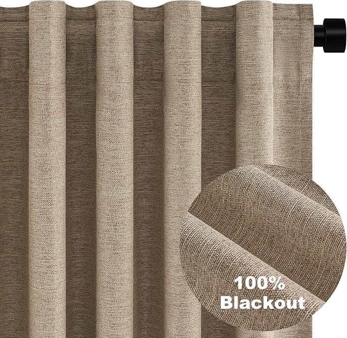 Topfinel Extra Long 132 Inch 100% Blackout Curtains - Image 9