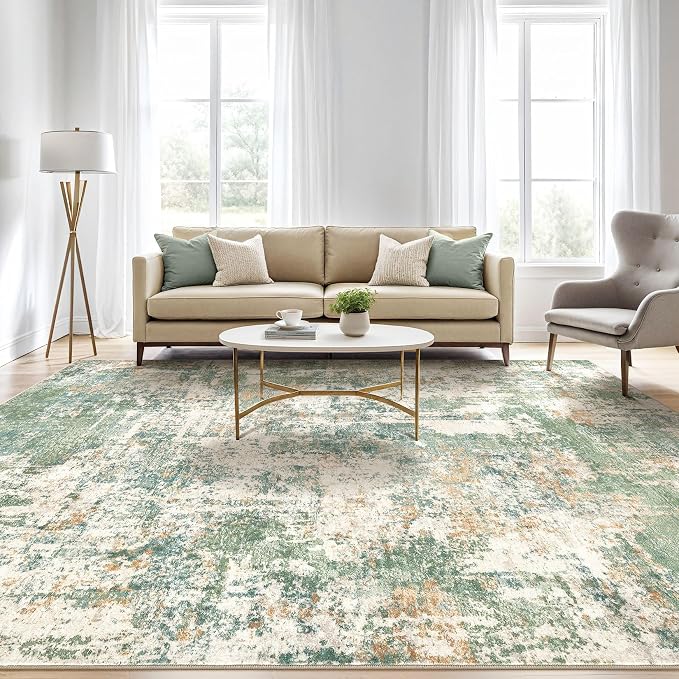 LOONGRUG 8x10 Area Rugs Washable Large Neutral Modern Living Room Rug | - Image 5
