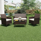 GarveeLife 4-Piece Patio Furniture Set, Rattan Outdoor Furniture - Image 9