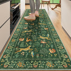 DUKINO 2x6 Runner Rug, Washable Animal Kitchen Rugs Non Slip, Low Pile by DUKINO