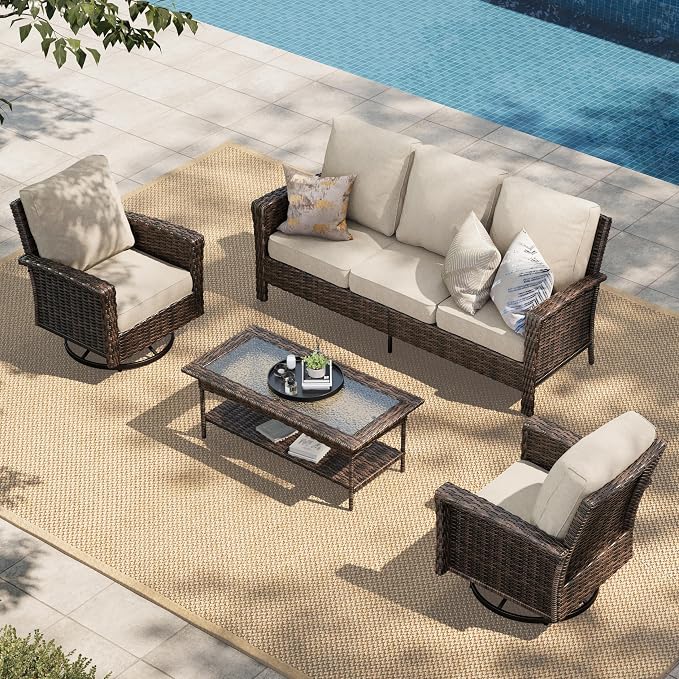 HERA'S HOUSE High Back Patio Furniture Set by HERASHOUSE