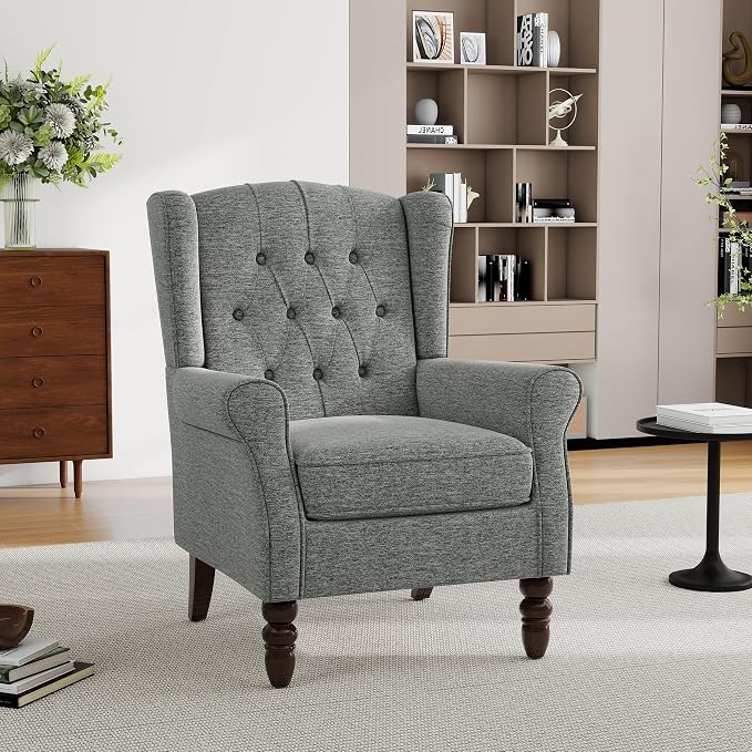 Mid-Century Modern Wingback Accent Chair by PiaRicco