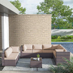 Outdoor Patio Furniture Set, 9 Pieces Outdoor Sectional Furniture Patio Set - Image 6