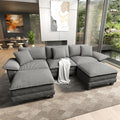 HERA'S HOUSE 124" Modular Sectional Sofa, Oversized U Shaped Couches by HERASHOUSE