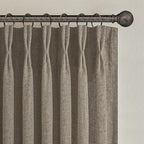 Custom Heavy Linen Pinch Pleated Kitchen 54 Inch Curtains 2 Panels Set by PleatedDrapes