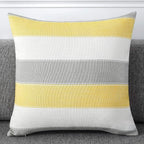 AmHoo Pack of 2 Farmhouse Stripe Check Throw Pillow Covers Set Case Cotton - Image 2