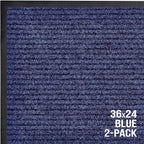 Front Door Mat, Indoor Outdoor Welcome Entryway Entrance Doormat 36x24 Blue | - Image 7