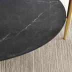 LumFurn Oval Glass Coffee Table, Mid-Century Modern Design, L43 x W22 x H17 inch - Image 8