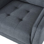 Christopher Knight Home Evelyn Mid Century Modern Fabric Arm Chair, Dark Gray - Image 11