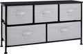 Amazon Basics Extra Wide Fabric 5-Drawer Storage Organizer Unit by AmazonBasics