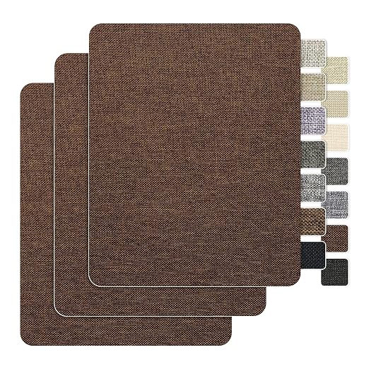 BESEZX Linen Fabric Repair Patch，3 PCS 9 * 11 Inch Self-Adhesive Couch Fabric by Besezx